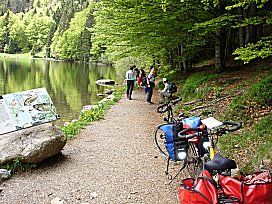 Ganz alleine sind wir am Feldsee bei diesem Wetter nicht