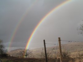 Doppelter Regenbogen ber Nordweil