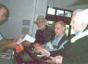 Norbert, Erwin und Paul am Empfang im Falez-Hotel